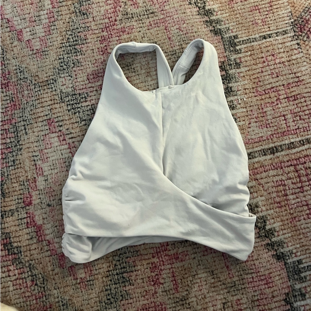 White Halter Workout Top